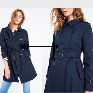 Navy Blue Ambrose Trench Coat 